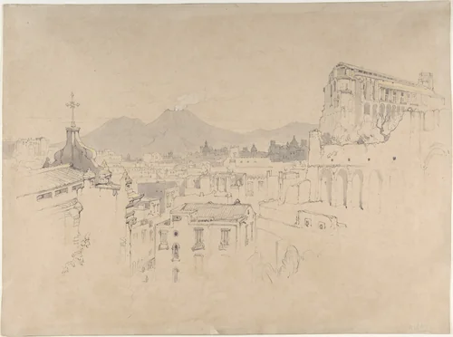 Naples by John Ruskin, drawing, 1841