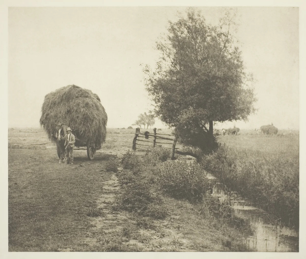 In the Haysel (Norfolk) by Peter Henry Emerson, print, 1878-1892