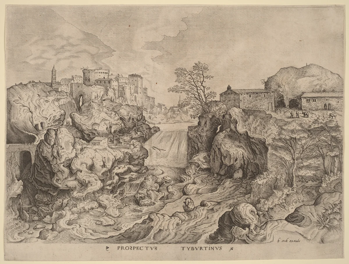 Prospectus Tyburtinus (View of the Tiber) by Johannes van Doetechum
Lucas van Doetechum
Pieter Bruegel
Hieronymus Cock, print, 1555-1557
