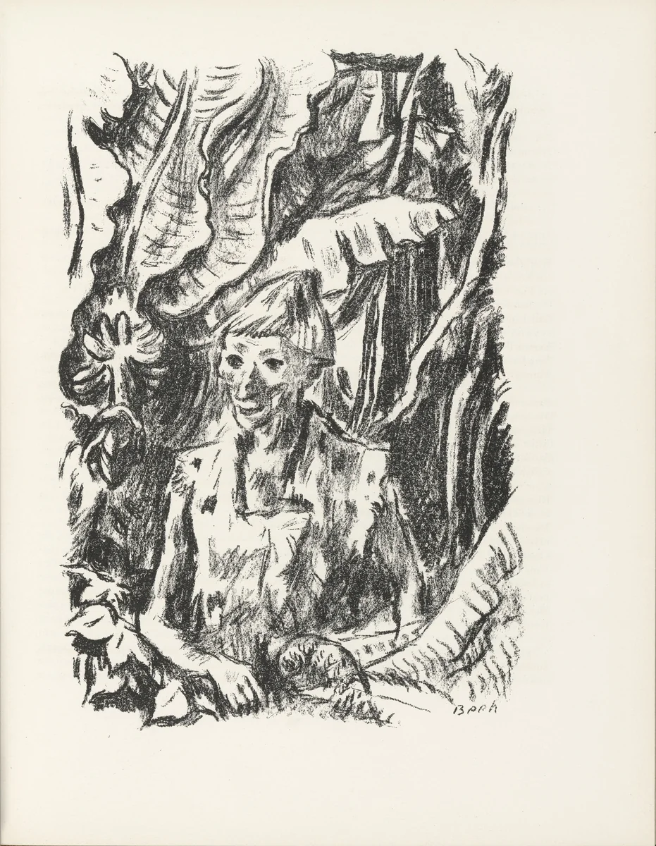 Robinson (Robinson) (plate, page 59) from the periodical Münchner Blätter für Dichtung und Graphik, vol. 1, no. 4 (April 1919) by René Beeh, periodical, 1919