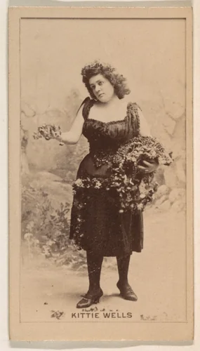 Kittie Wells, from the Actresses series (N245) issued by Kinney Brothers to promote Sweet Caporal Cigarettes by Kinney Brothers Tobacco Company, photograph, 1890