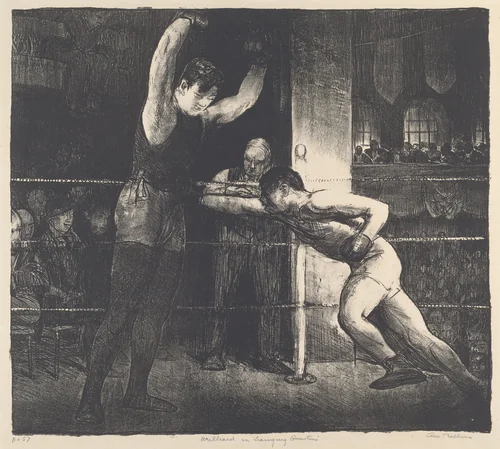 Willard in Training Quarters by George Bellows, print, 1916