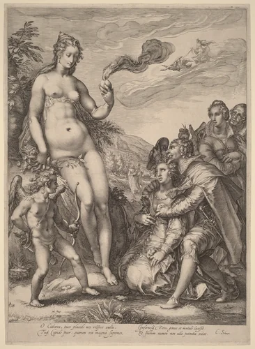 The Cult of Venus by Jan Pietersz Saenredam; Hendrick Goltzius, print, 1596