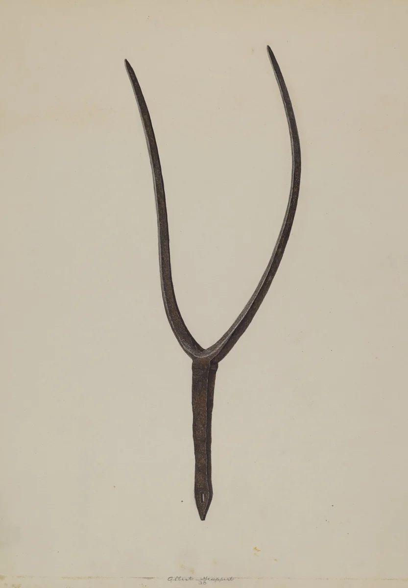 Hay Fork by Albert Geuppert, index of american design, 1938