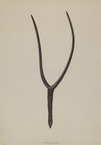 Hay Fork by Albert Geuppert, index of american design, 1938