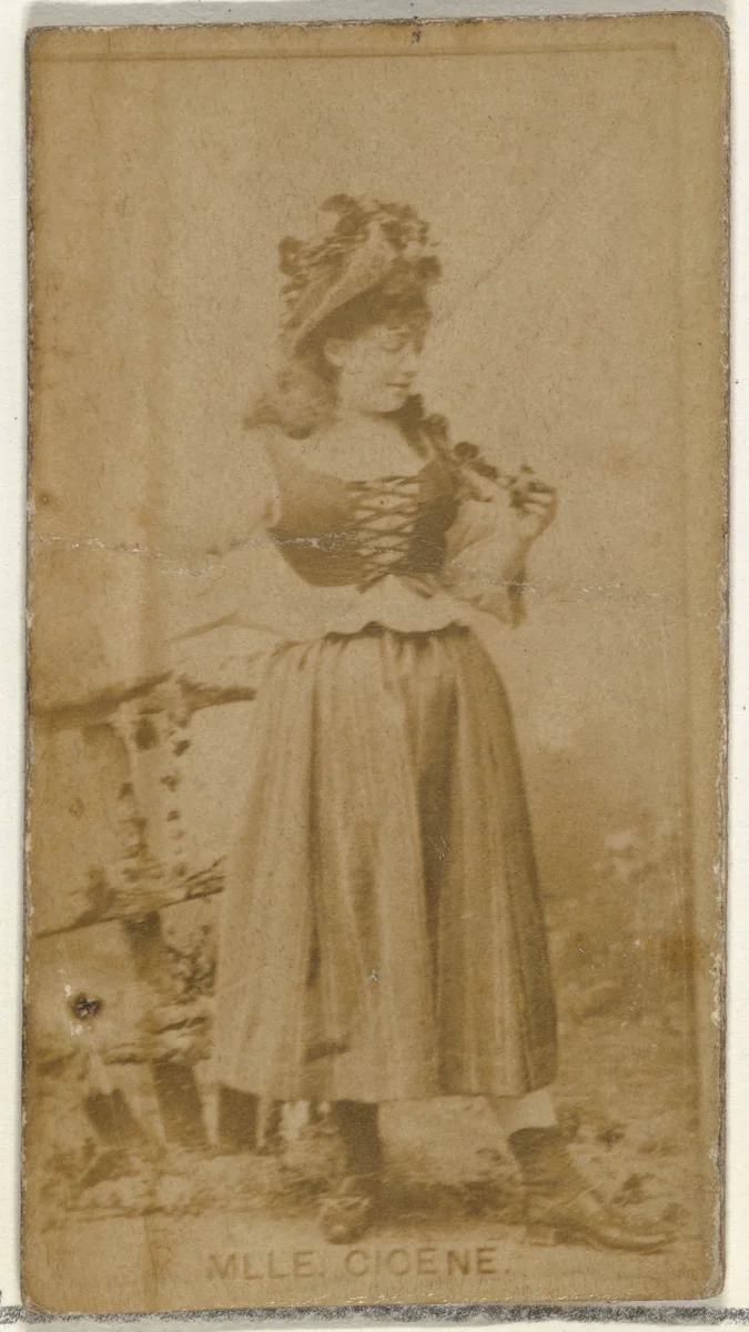 Mlle. Cicene, from the Actors and Actresses series (N145-8) issued by Duke Sons & Co. to promote Duke Cigarettes by W. Duke, Sons & Co., photograph, 1890-1895