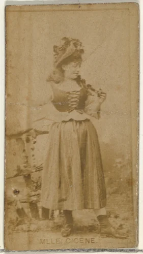 Mlle. Cicene, from the Actors and Actresses series (N145-8) issued by Duke Sons & Co. to promote Duke Cigarettes by W. Duke, Sons & Co., photograph, 1890-1895