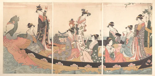 The Treasure Boat by Chōbunsai Eishi (鳥文斎栄之), print, 1785-1805
