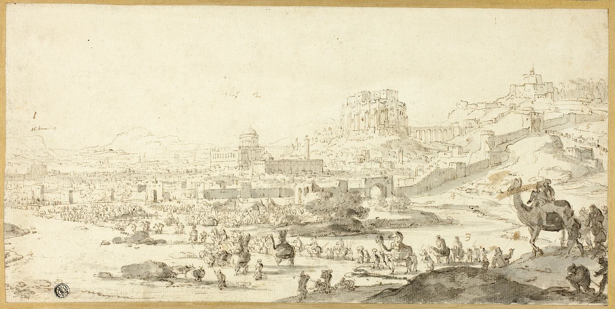 Hur in Chaldea by Jan Peeters, drawing, 1624-1672