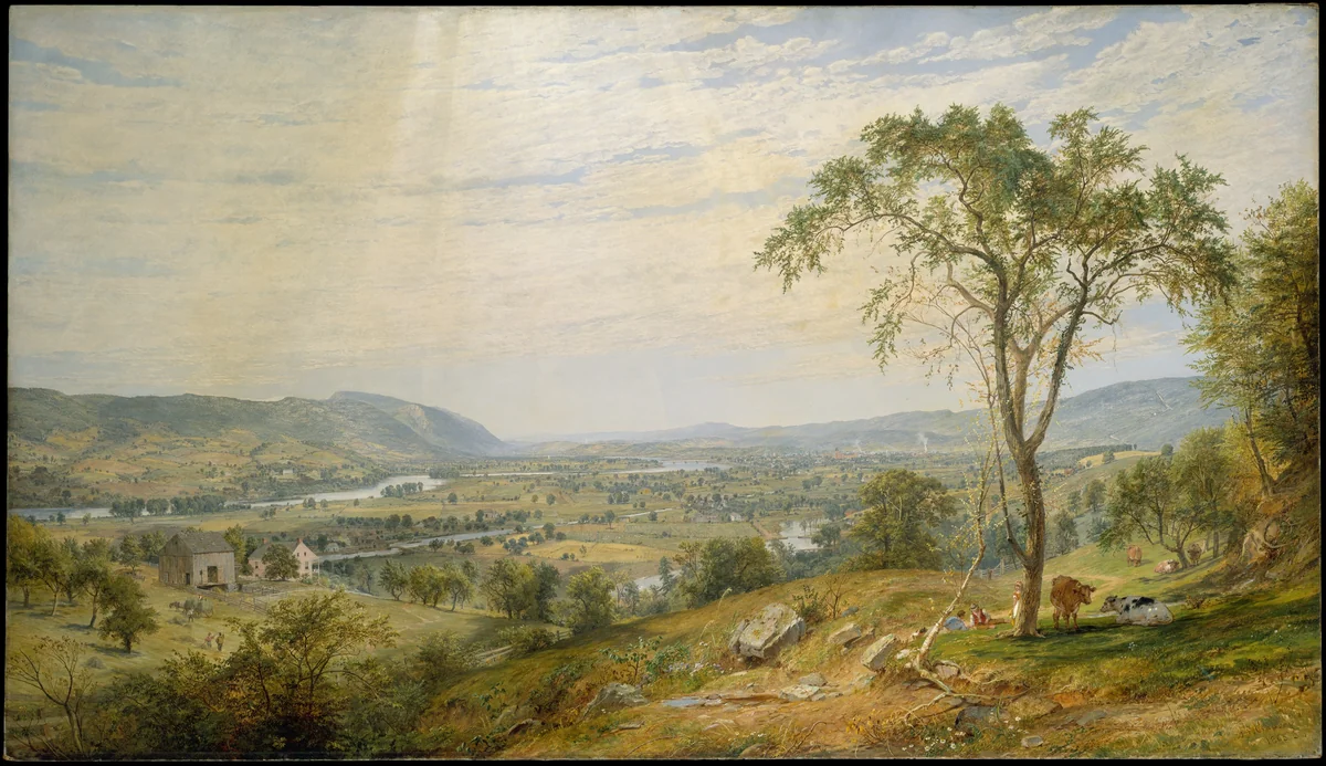 The Valley of Wyoming by Jasper Francis Cropsey, artwork, 1865