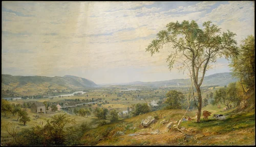 The Valley of Wyoming by Jasper Francis Cropsey, artwork, 1865