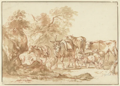 Veestuk by Michiel Carree, drawing, 1667-1727