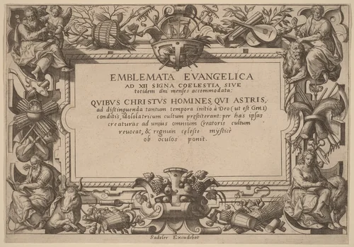 Title Page by Adriaen Collaert
Hans Bol
Jan Sadeler I, print, 1585