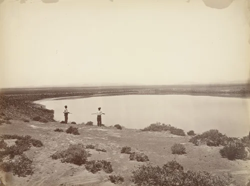 Desert Lake Near Ragtown, Carson Desert, Nevada by Timothy O'Sullivan, photograph, 1867