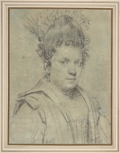 Portrait of a Woman by Ottavio Leoni, drawing, 1590-1630