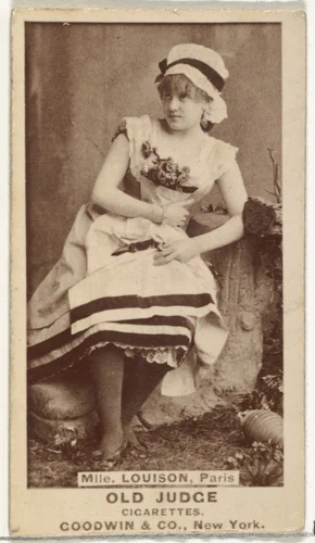 Mlle. Louison, Paris, from the Actors and Actresses series (N171) for Old Judge Cigarettes by Goodwin & Company, photograph, 1886-1890