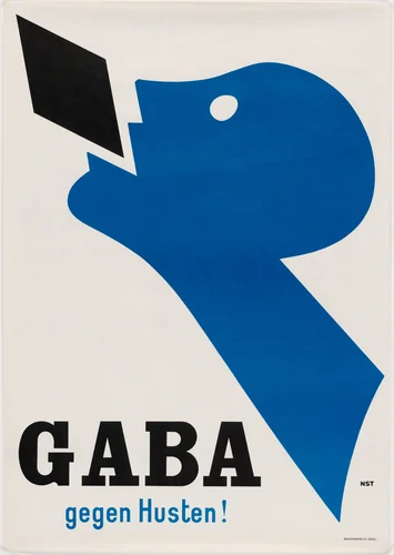 Gaba gegen Husten! by Niklaus Stoecklin, design, 1927