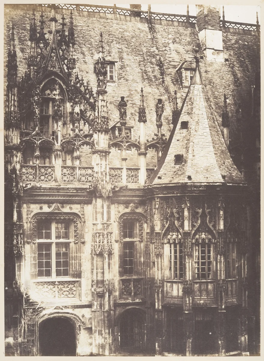 Fragment du Palais de Justice, Rouen by Edmond Bacot, photograph, 1852-1854