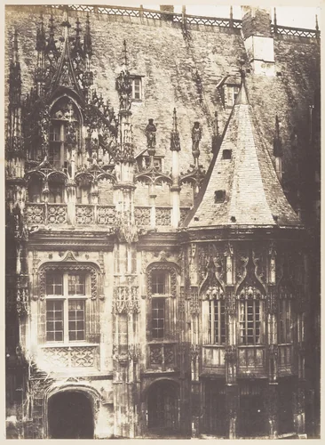 Fragment du Palais de Justice, Rouen by Edmond Bacot, photograph, 1852-1854