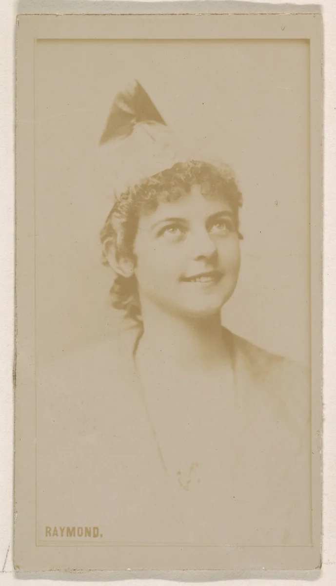 Miss Raymond, from the Actresses series (N245) issued by Kinney Brothers to promote Sweet Caporal Cigarettes by Kinney Brothers Tobacco Company, photograph, 1890