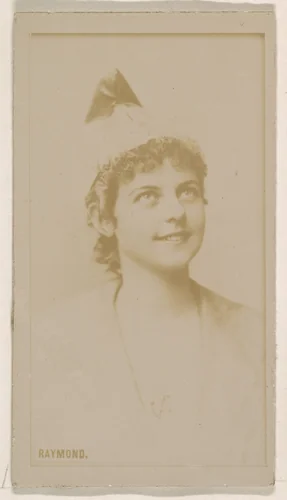 Miss Raymond, from the Actresses series (N245) issued by Kinney Brothers to promote Sweet Caporal Cigarettes by Kinney Brothers Tobacco Company, photograph, 1890