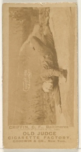 Griffin, Center Field, Baltimore Orioles, from the Old Judge series (N172) for Old Judge Cigarettes by Goodwin & Company, photograph, 1888