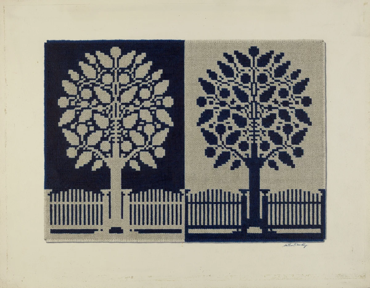 Tyler Coverlet by Arthur G. Merkley, index of american design, 1941