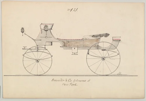 Drag #121 by Brewster & Co., drawing, 1865-1870