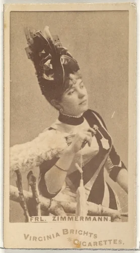 Fräulein Zimmermann, from the Actors and Actresses series (N45, Type 1) for Virginia Brights Cigarettes by Allen & Ginter, photograph, 1885-1891