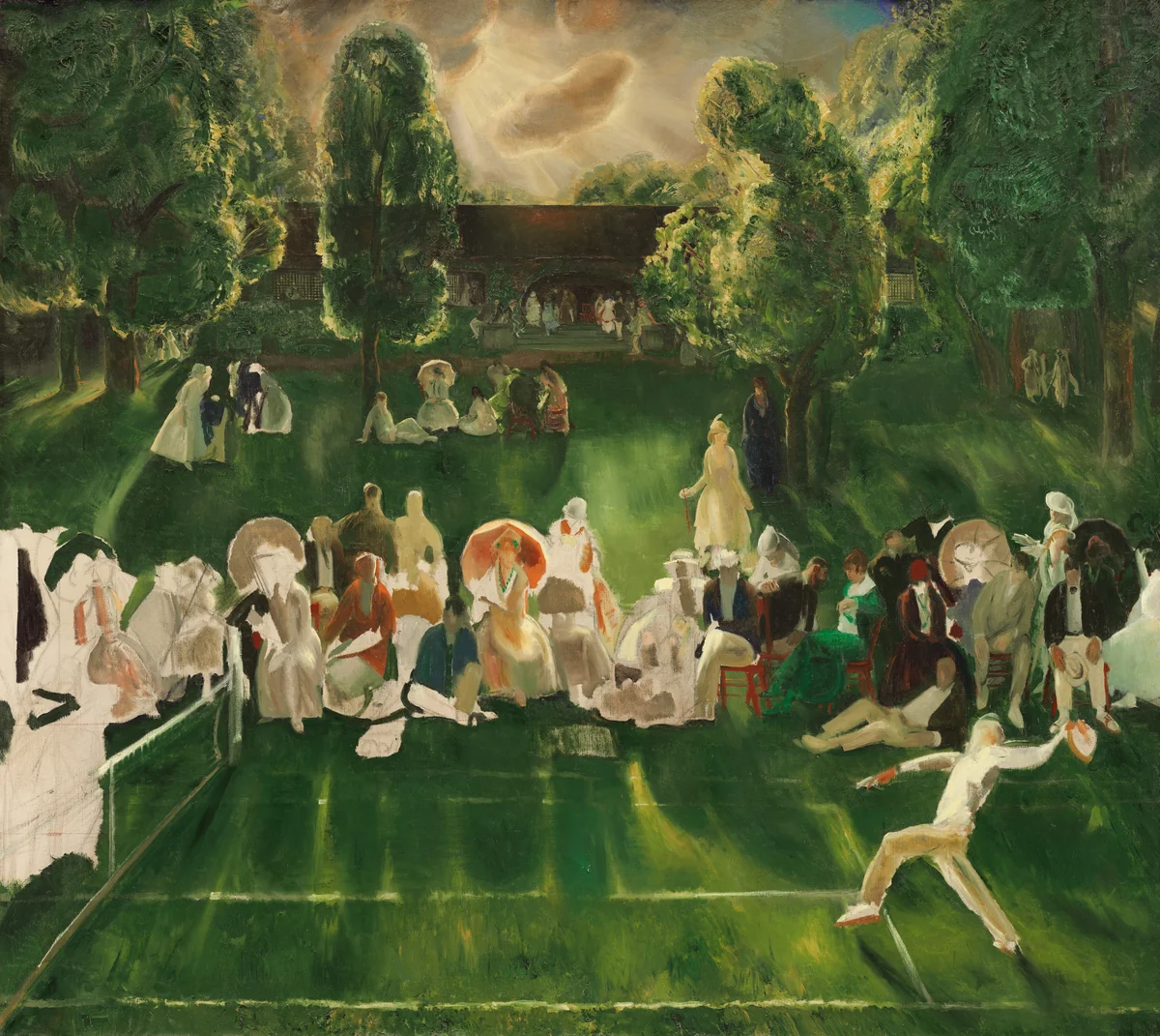 Tennis Tournament by George Bellows, painting, 1920
