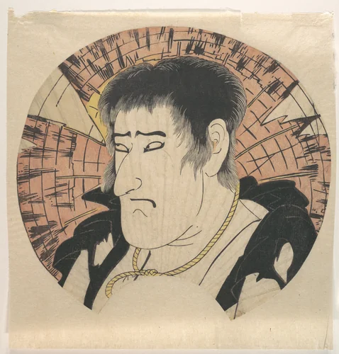 Head of an Unidentified Actor as a countryman in Rags by Katsukawa Shun'ei (勝川春英), print, 1783-1803