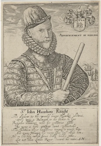 Sir John Hawkins, Naval Commander by Robert Boissard, print, 1570-1650