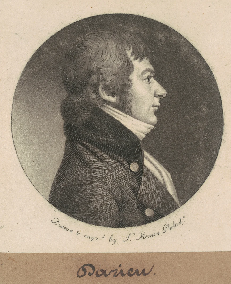Darieu by Charles B. J. Févret de Saint-Mémin, print, 1800