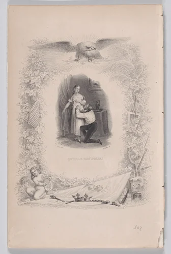 She is Beautiful!, from "The Complete Works of Béranger" by François Grenier, print, 1829