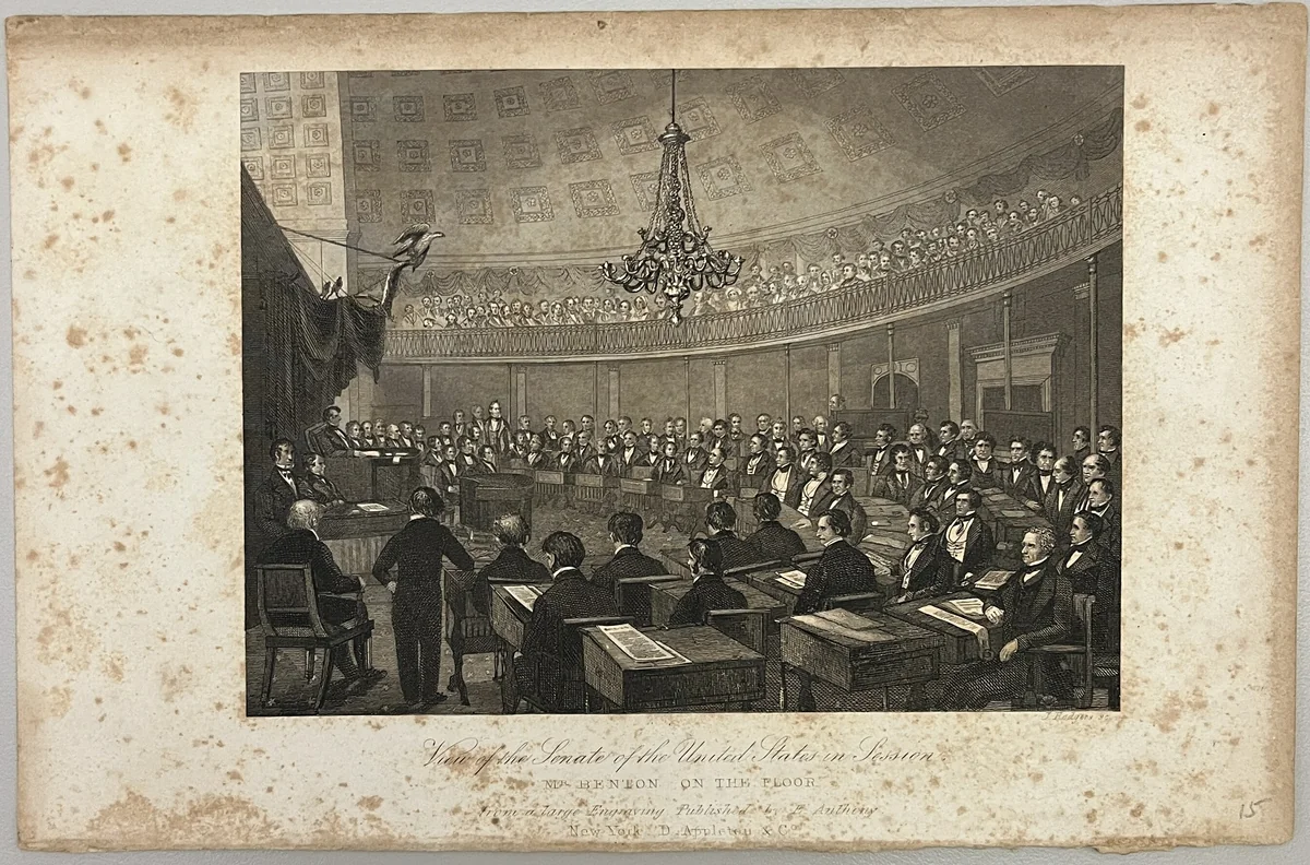 View of the Senate of the United States in Session by J. Rodgers, other, 1800-1899