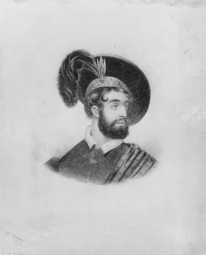 Head of a Scotsman (from McGuire Scrapbook) by D. Levine, artwork, 1800-1850