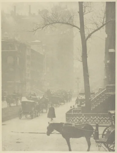 The Street, Fifth Avenue by Alfred Stieglitz, print, 1900-1901