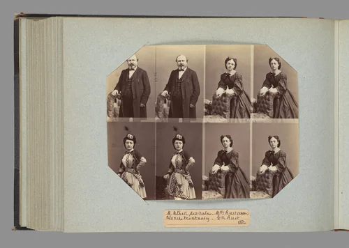 M.Albert; Mlle Rust; Blanche Montaubry by André Adolphe-Eugène Disdéri, photograph, 1862