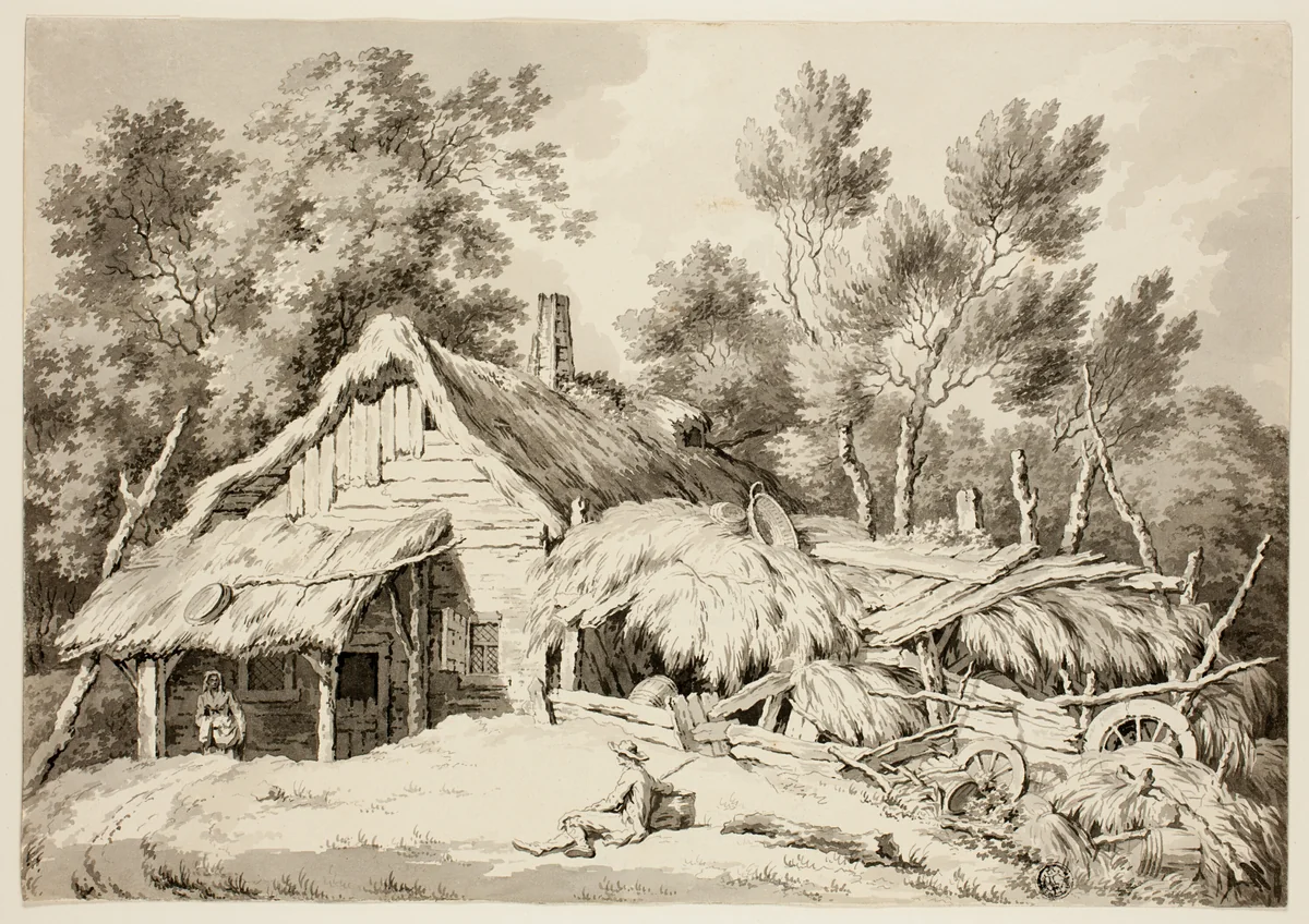 Thatched Cottage by Paul Sandby, drawing, 1751-1809