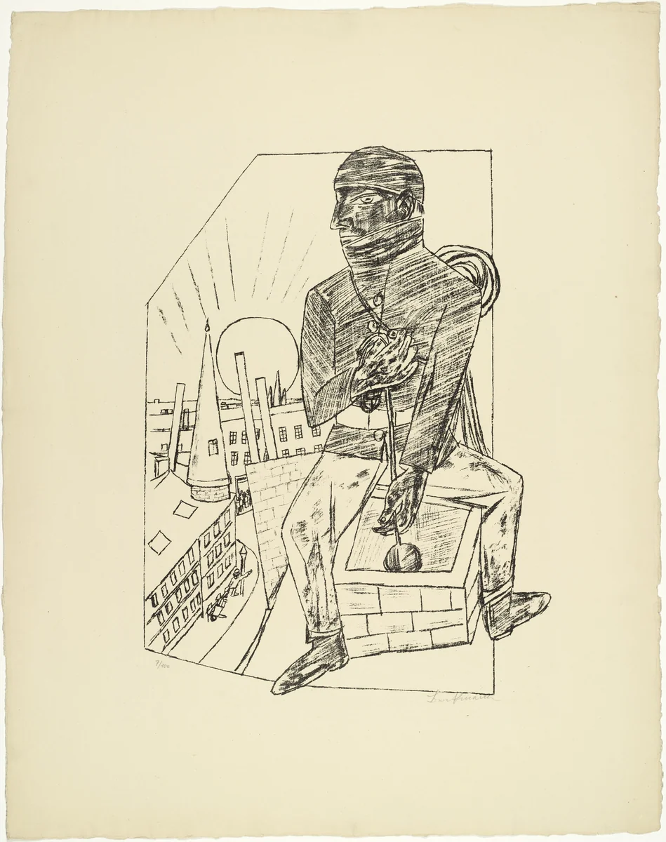 The Chimney Sweep (Der Schornsteinfeger) from Trip to Berlin 1922 (Berliner Reise 1922) by Max Beckmann, print, 1922