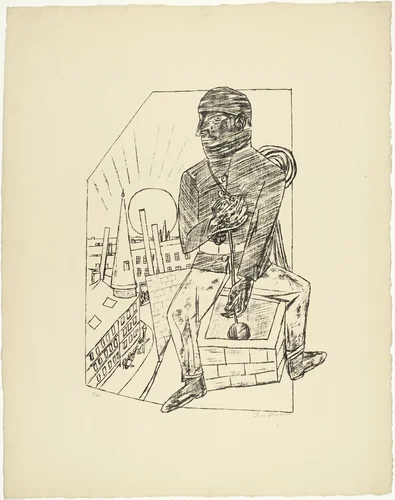 The Chimney Sweep (Der Schornsteinfeger) from Trip to Berlin 1922 (Berliner Reise 1922) by Max Beckmann, print, 1922