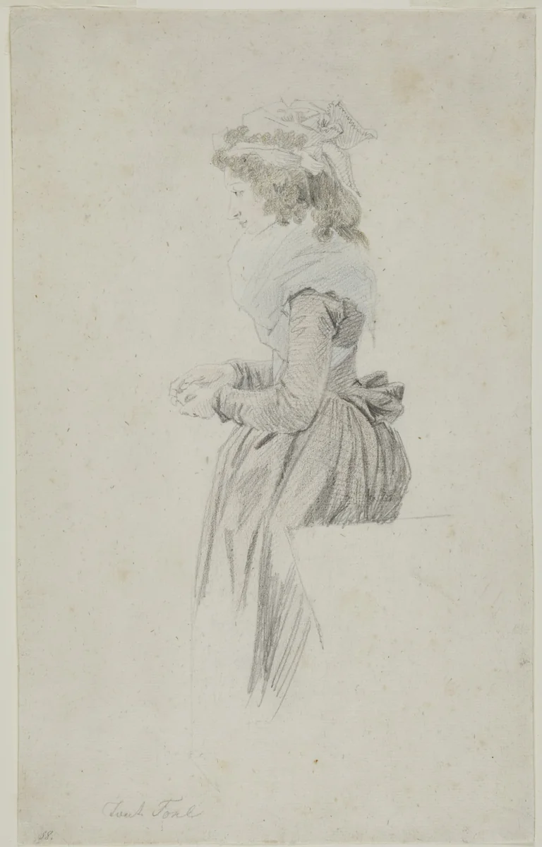 Aunt Tonl by Wilhelm von Kobell, drawing, 1785-1855