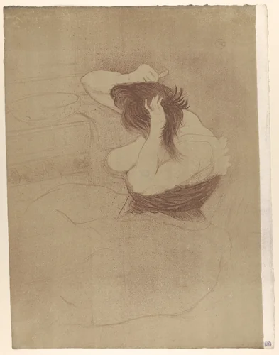 Combing Hair, from "Elles" by Henri de Toulouse-Lautrec, print, 1896