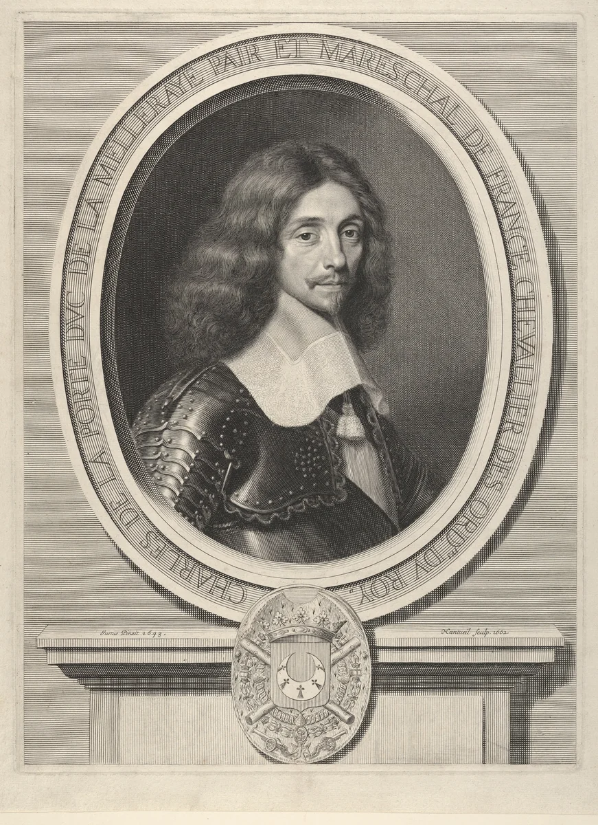 Charles de La Porte, duc de La Meilleraie by Robert Nanteuil, print, 1662