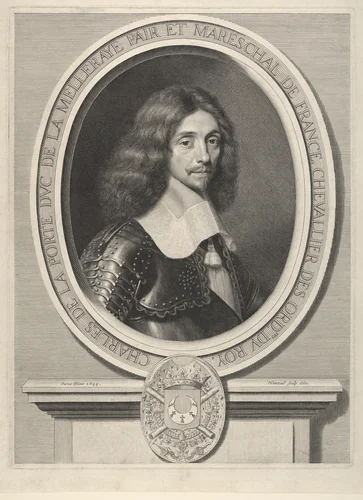 Charles de La Porte, duc de La Meilleraie by Robert Nanteuil, print, 1662