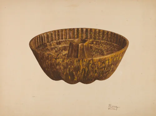 Cake Mold by Richard Barnett, index of american design, 1938