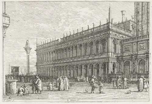 Views: The Library, Venice by Antonio Canaletto, print, 1735-1746