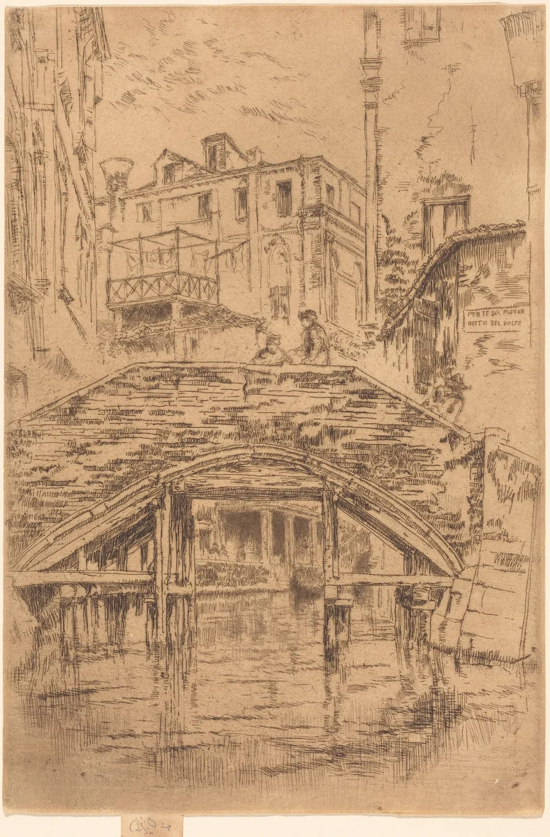 Ponte del Piovan by James McNeill Whistler, print, 1880