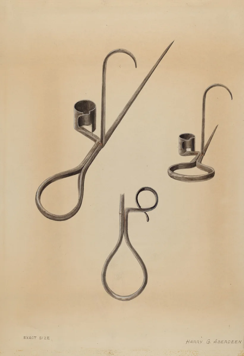 Candle Holder by Harry Aberdeen, index of american design, 1937