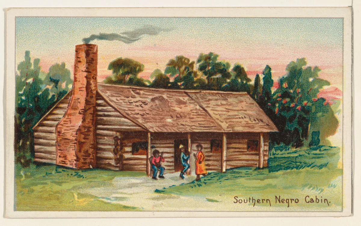 Southern Negro Cabin, from the Habitations of Man series (N113) issued by W. Duke, Sons & Co. to promote Honest Long Cut Smoking and Chewing Tobacco by The Giles Company, print, 1890